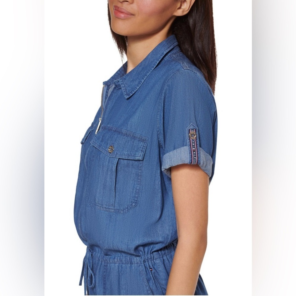 Tommy Hilfiger - Chambray Utility Romper- Size Large - Picture 9 of 12